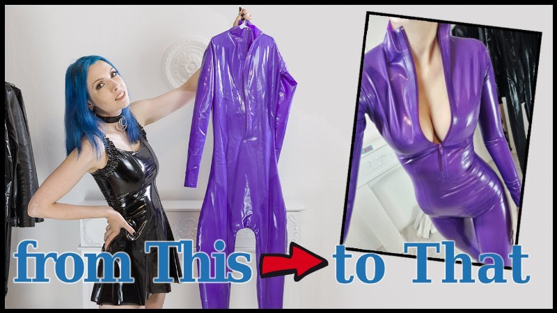 Jumpsuit Up No. 23: Purple Latex Catsuit From Duckyducky